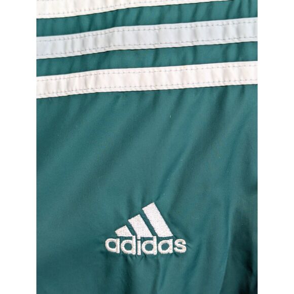 Vintage Adidas Y2K Track Jacket Sz XL Green White Stripes Blokecore - Picture 4 of 13